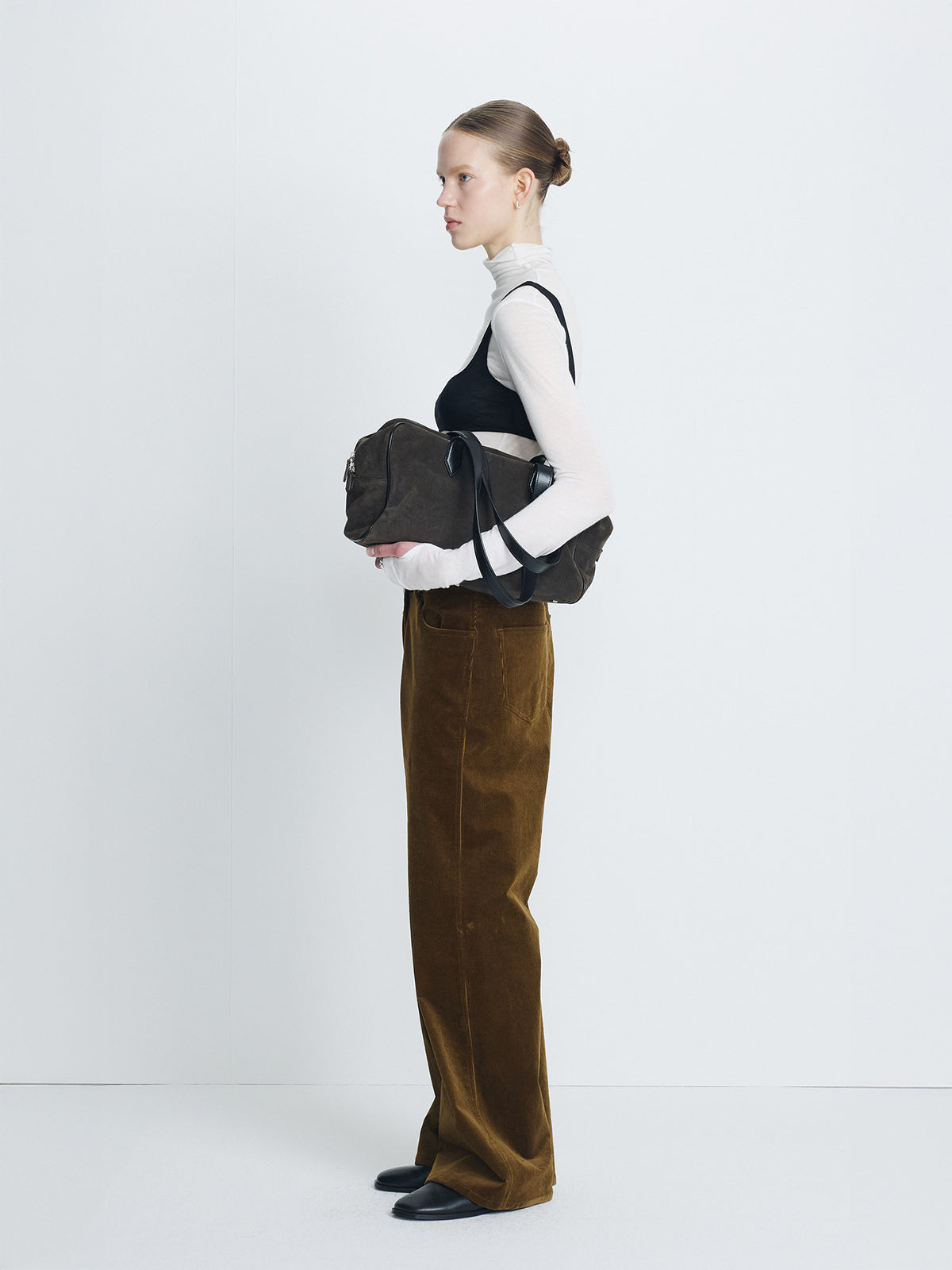 Tonywack - Corduroy Oversized Pants (Olive Brown) product image 1 | TRAB K-Fashion Australia