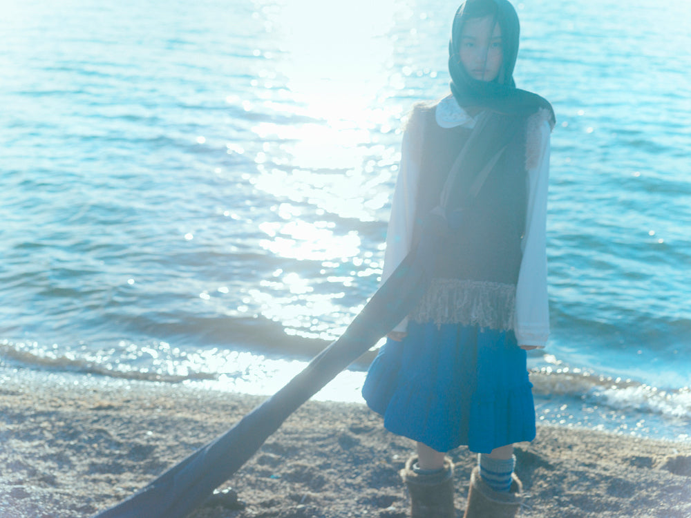 Coyseio - Quilted Shirring Balloon Skirt (Blue) product image 3 | TRAB K-Fashion Australia