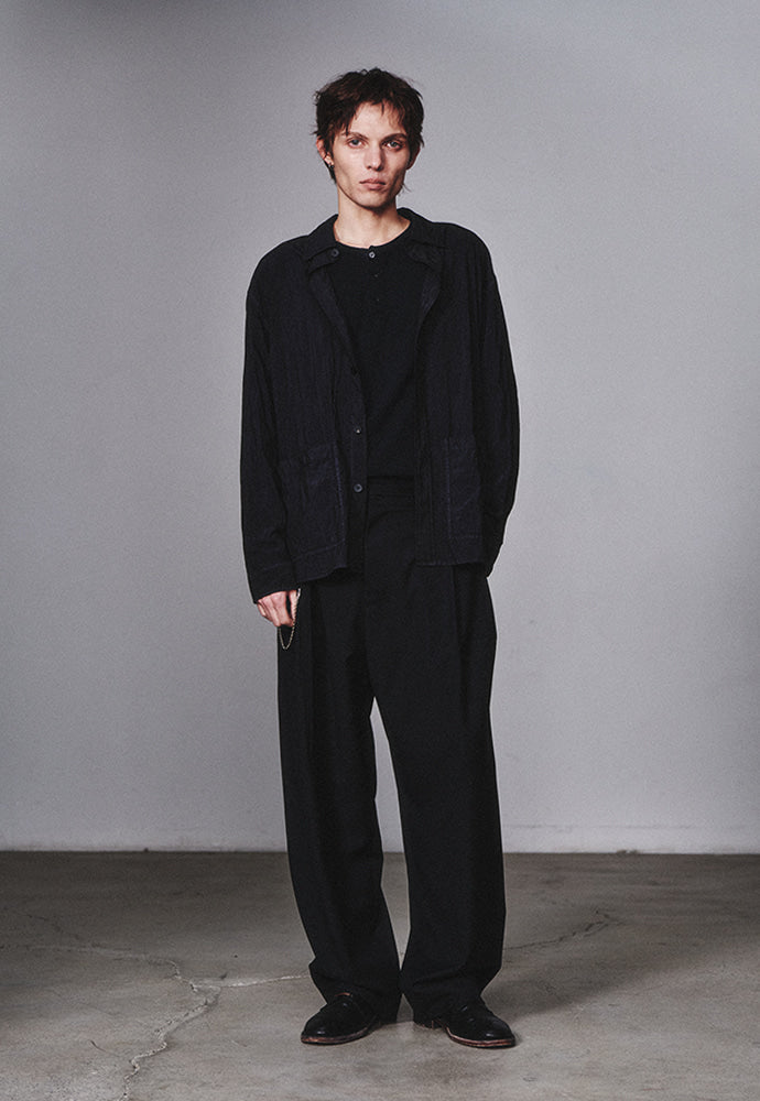 Art if acts - French Two Pocket Rayon Shirt (Faded Black) product image 2 | TRAB K-Fashion Australia
