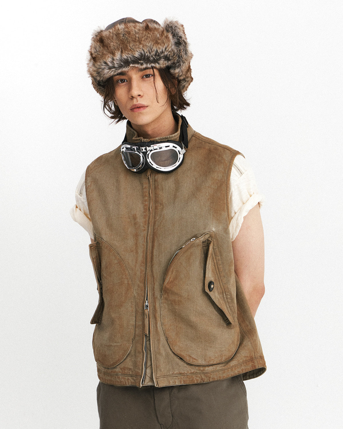 Eastlogue - Deck Vest (Washed Khaki) product image 3 | TRAB K-Fashion Australia