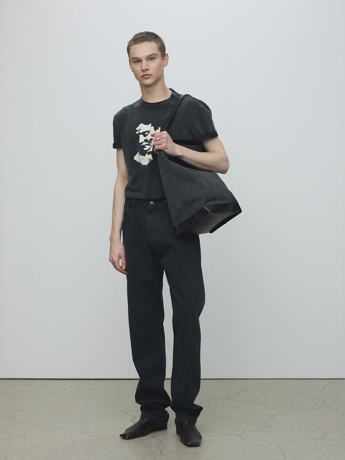 Tonywack - Portrait Garment Dyed T-Shirt (Faded Black) product image 6 | TRAB K-Fashion Australia