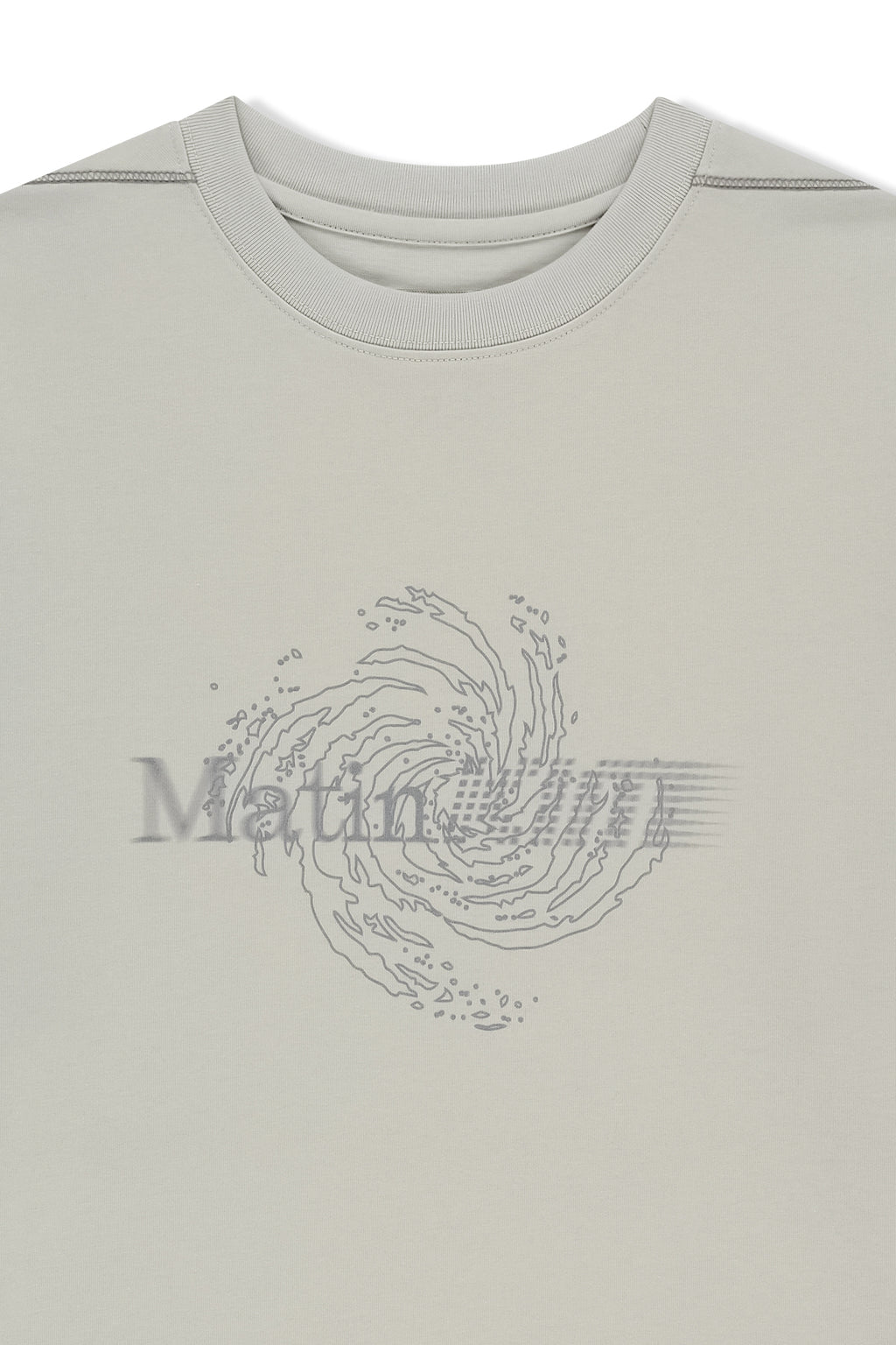 Matin Kim - Matin Pace Vortex Graffiti Top (Light Grey) product image 3 | TRAB K-Fashion Australia