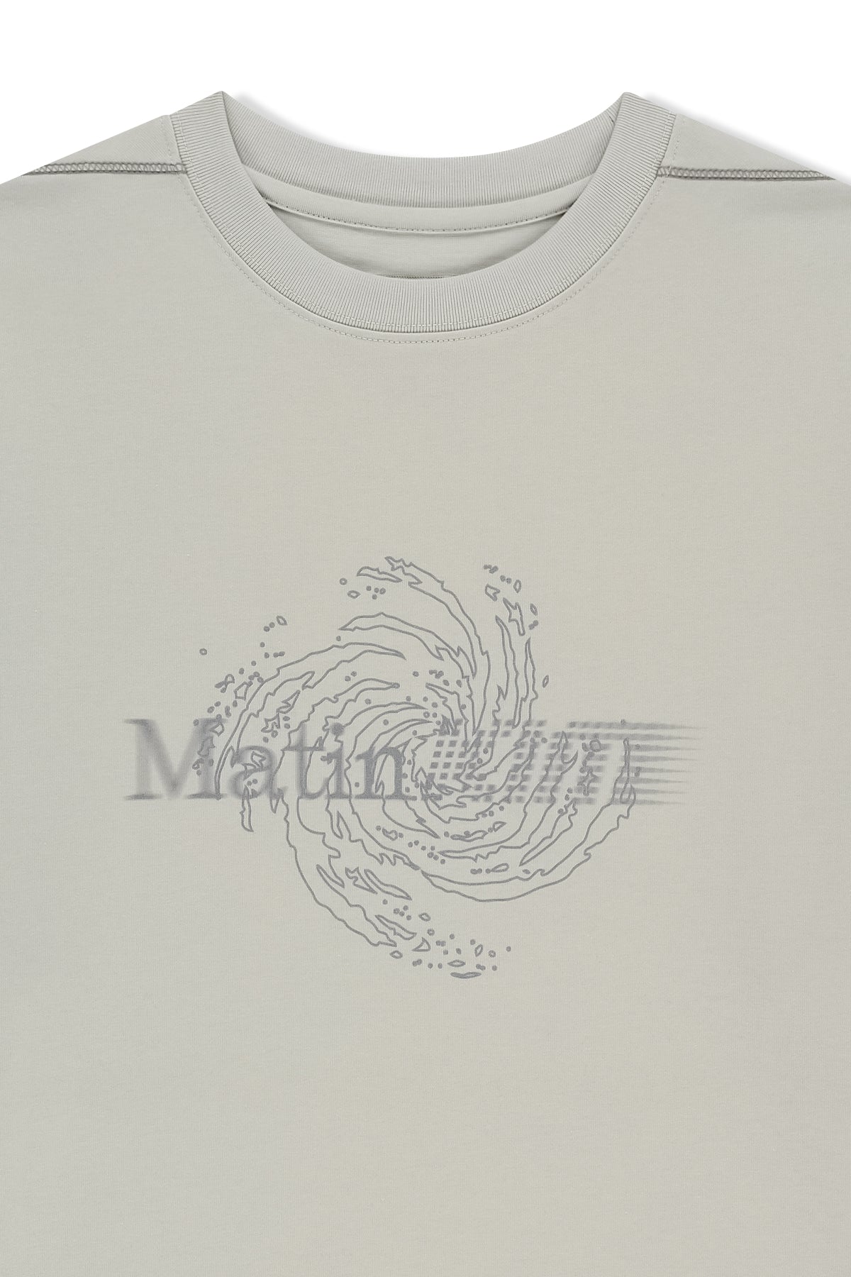 Matin Kim - Matin Pace Vortex Graffiti Top (Light Grey) product image 3 | TRAB K-Fashion Australia