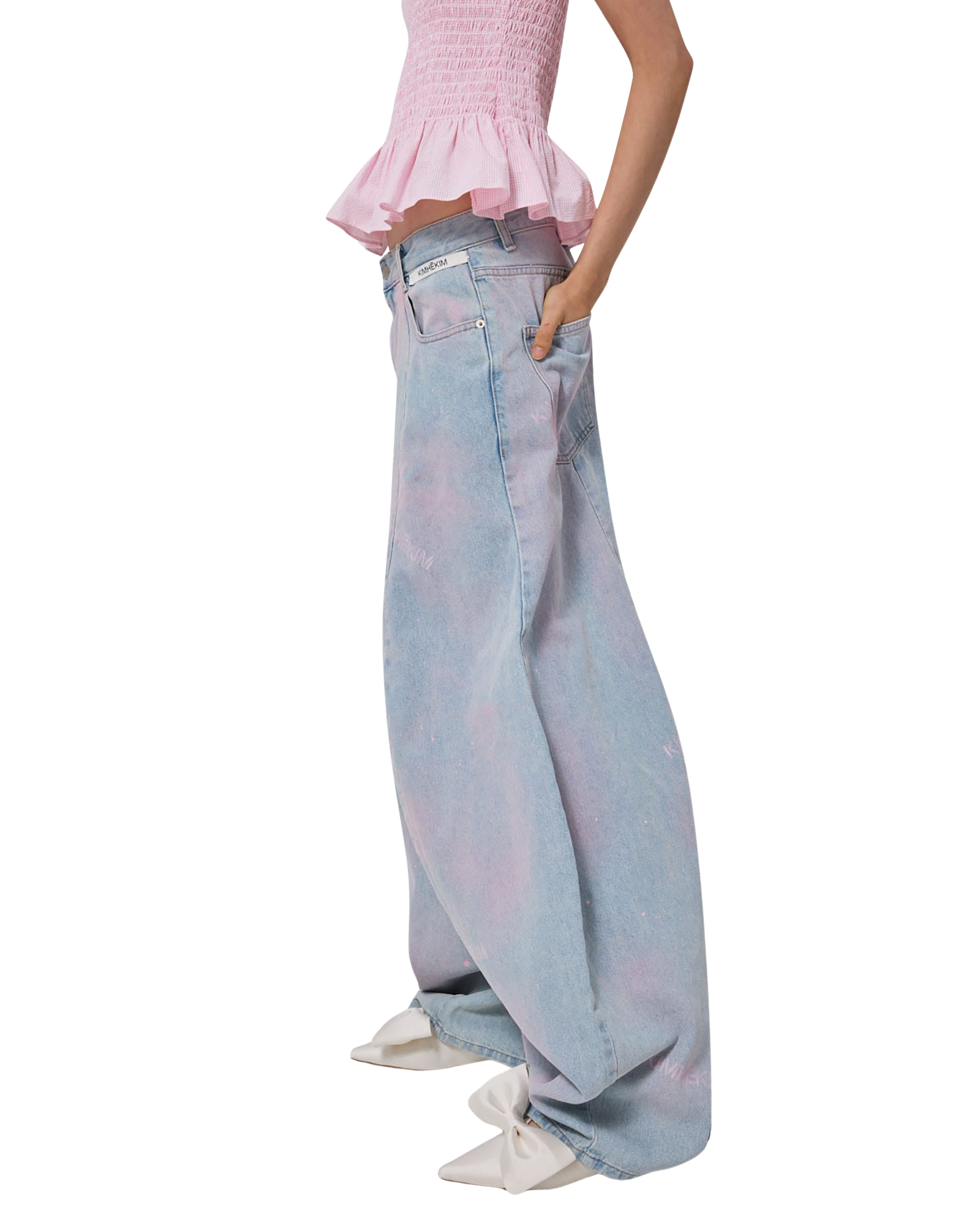 Kimhe Kim - Spray Dyed Balloon Fit Jeans (Sky Blue) product image 12 | TRAB K-Fashion Australia