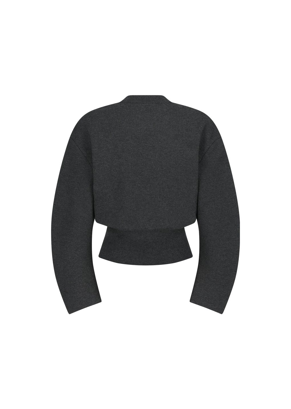 Amomento - Rounded sleeve cardigan (Charcoal) product image 8 | TRAB K-Fashion Australia