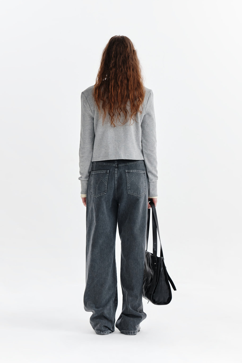 Matin Kim - Rib Point Jersey Cardigan (Grey) product image 7 | TRAB K-Fashion Australia
