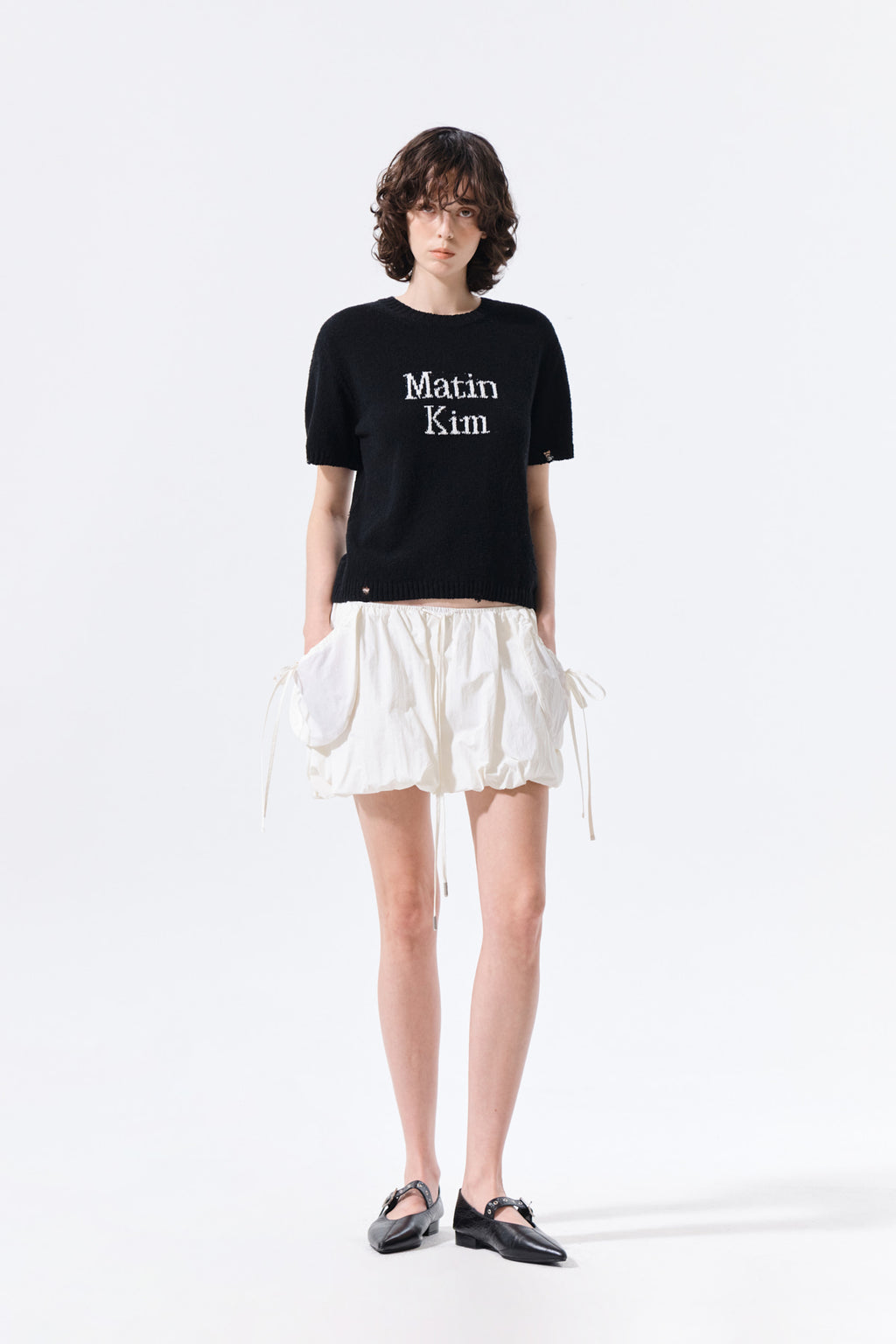 Matin Kim - Half Sleeve Logo Pullover (Black) product image 8 | TRAB K-Fashion Australia