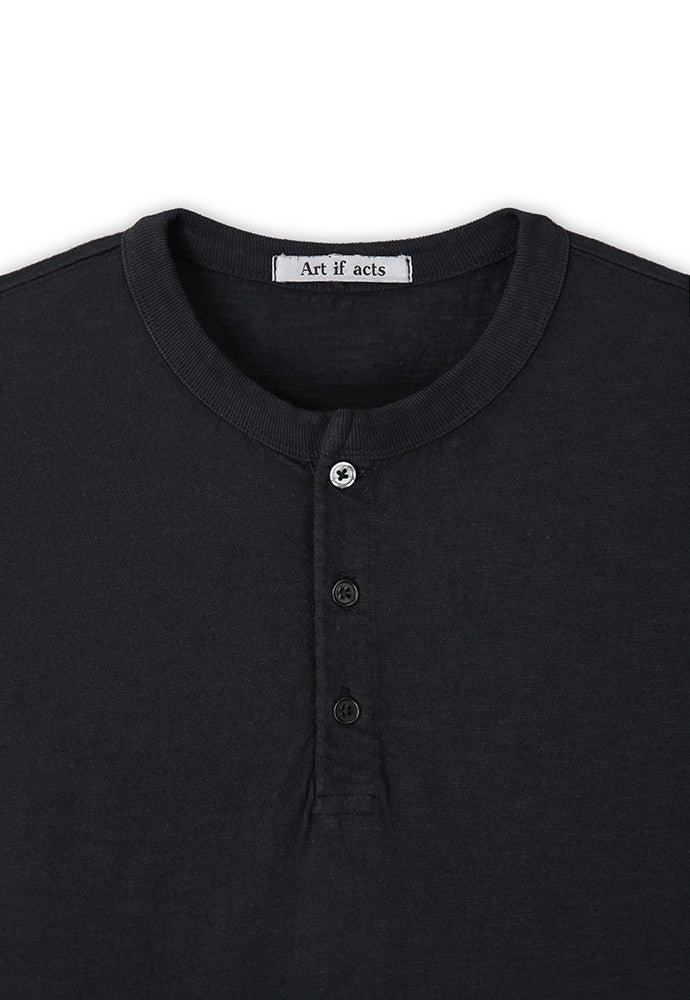 Art if acts - Garment Dyed Henley Long Sleeve (Black) product image 7 | TRAB K-Fashion Australia