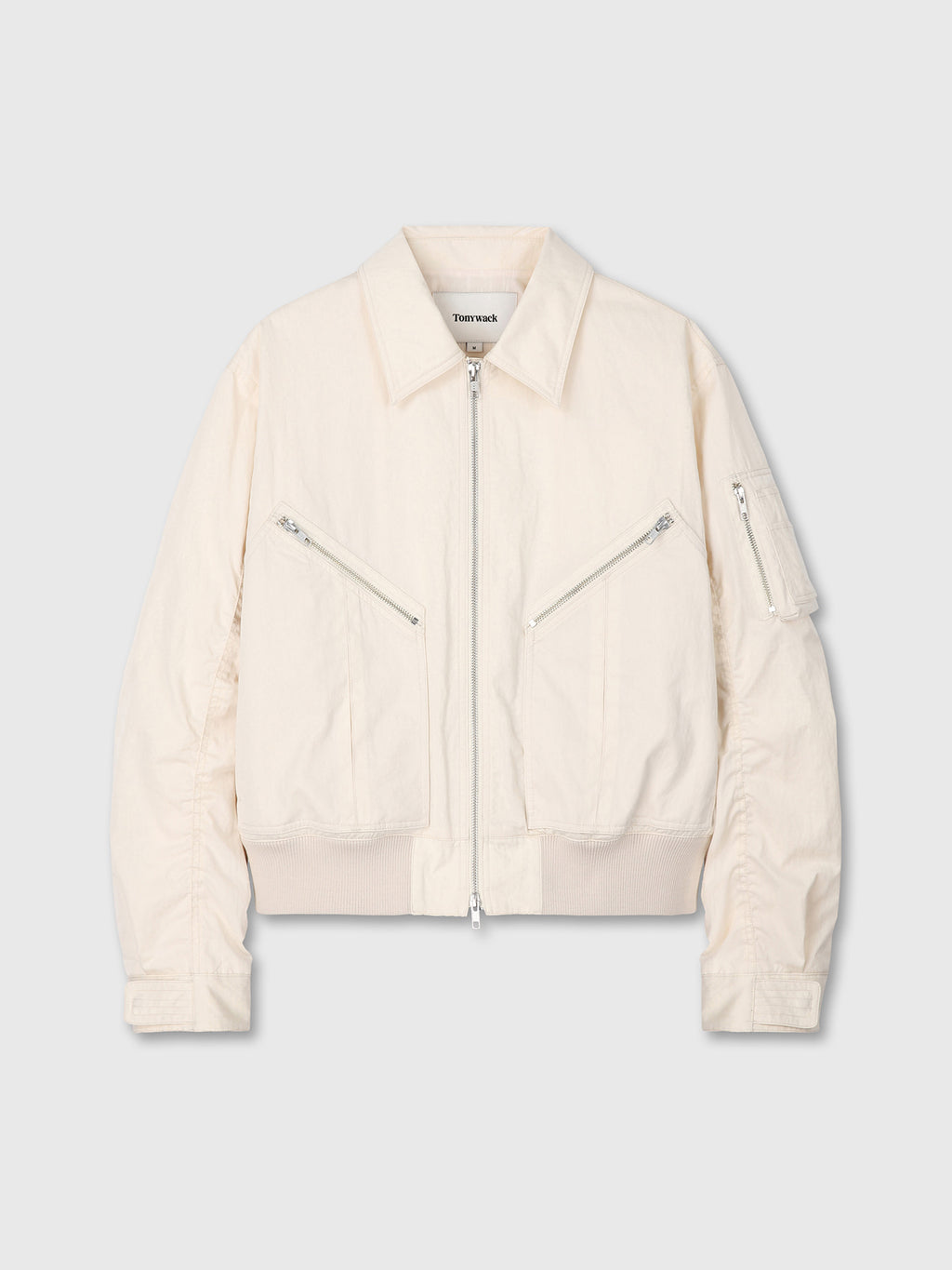 Tonywack - Light Cotton Nylon Bomber Jacket (Ecru) product image 7 | TRAB K-Fashion Australia