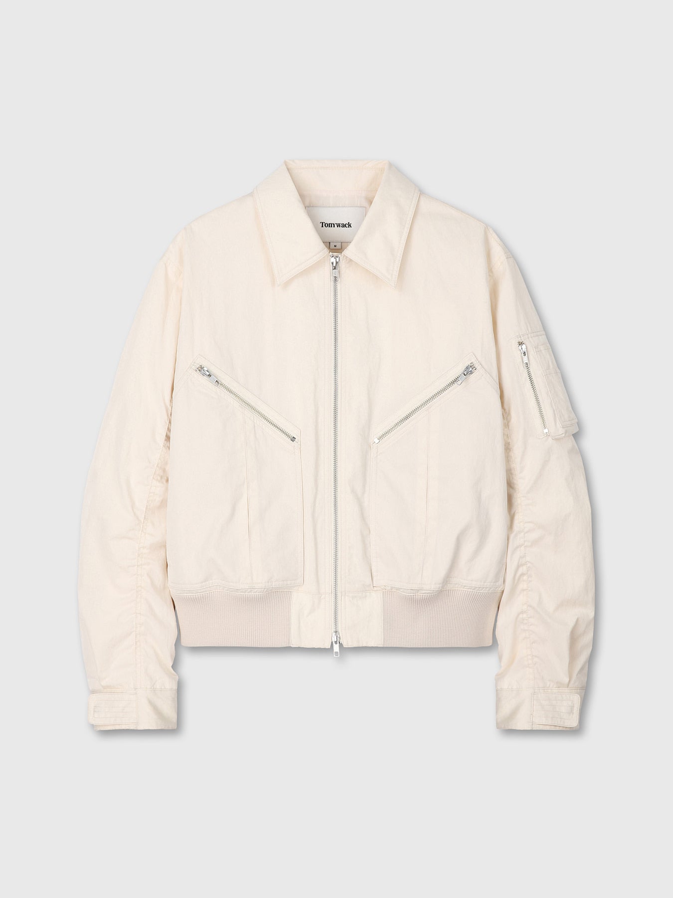 Tonywack - Light Cotton Nylon Bomber Jacket (Ecru) product image 7 | TRAB K-Fashion Australia