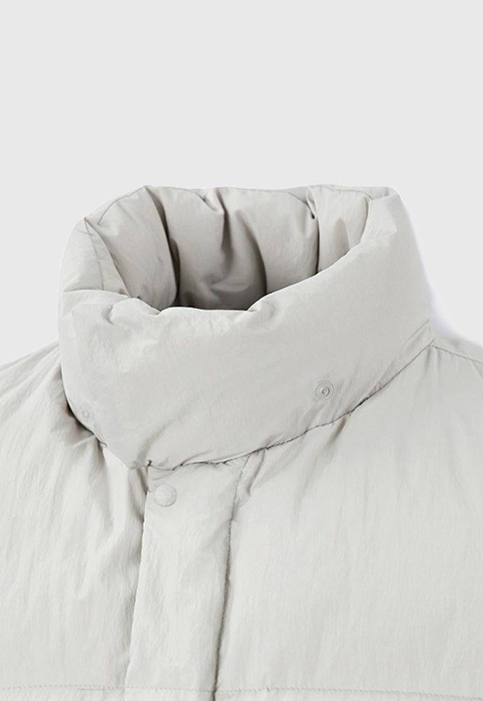 Tonywack - Technical Shell Short Puffer Down Jacket (Detachable Hood) (Pale Gery) product image 17 | TRAB K-Fashion Australia