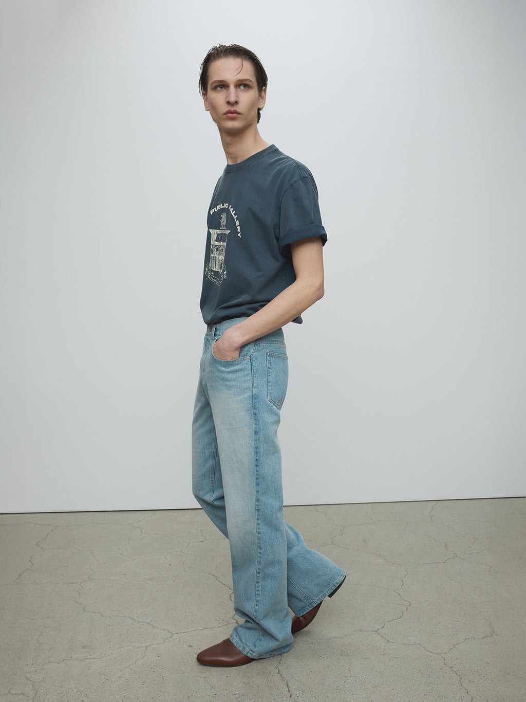 Tonywack - Anti Gallery Garment Dyed T-Shirt (Faded Navy) product image 2 | TRAB K-Fashion Australia