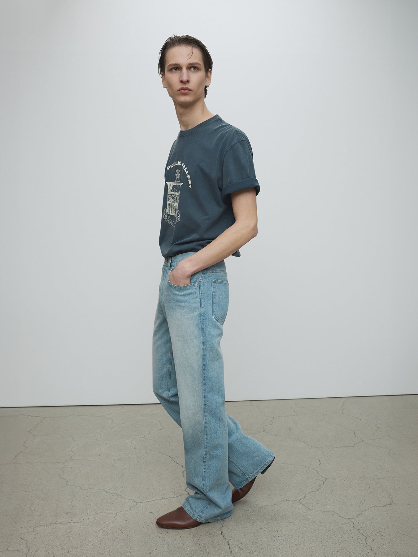 Tonywack - Anti Gallery Garment Dyed T-Shirt (Faded Navy) product image 2 | TRAB K-Fashion Australia