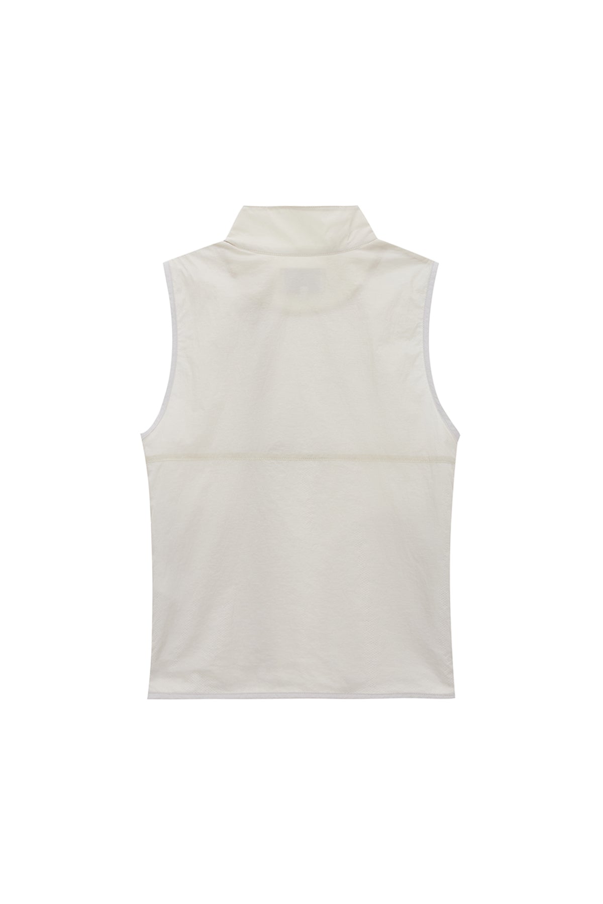 Matin Kim - High Neck Taping Zip Up Vest (Beige) product image 2 | TRAB K-Fashion Australia