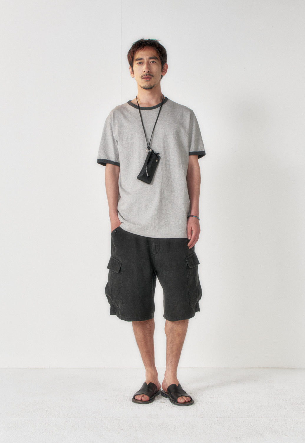 Art if acts - Linen M-51 Shorts (Black) product image 2 | TRAB K-Fashion Australia