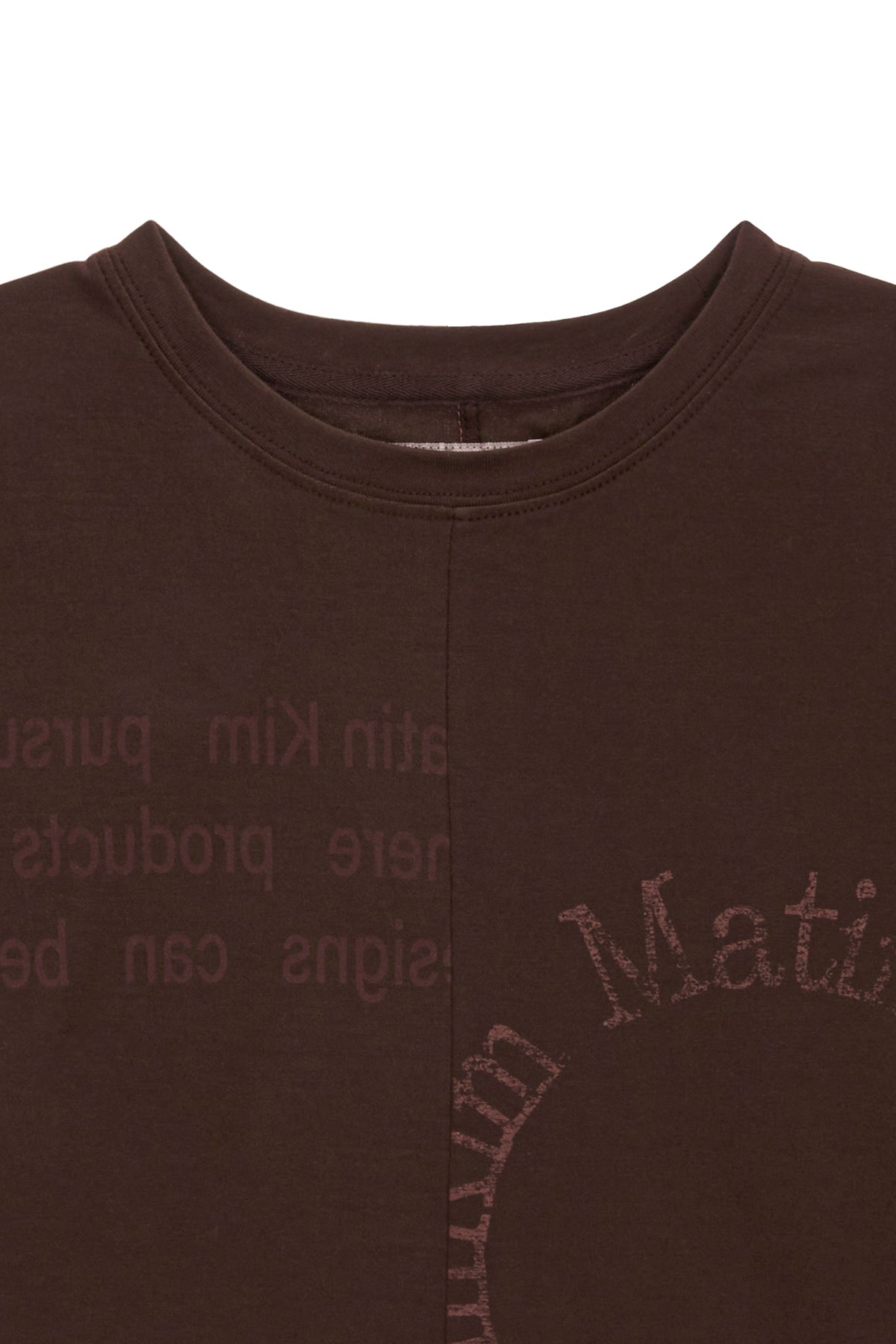 Matin Kim - Print Mixed Crop Top (Brown) product image 3 | TRAB K-Fashion Australia