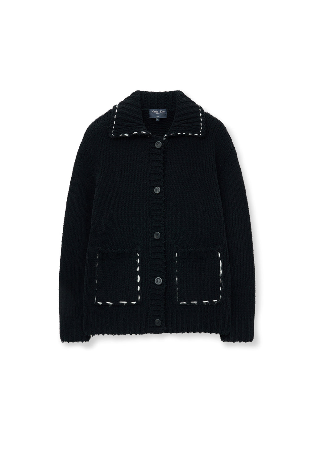Matin Kim - Handmade Collar Knit Cardigan (Black) product image 2 | TRAB K-Fashion Australia