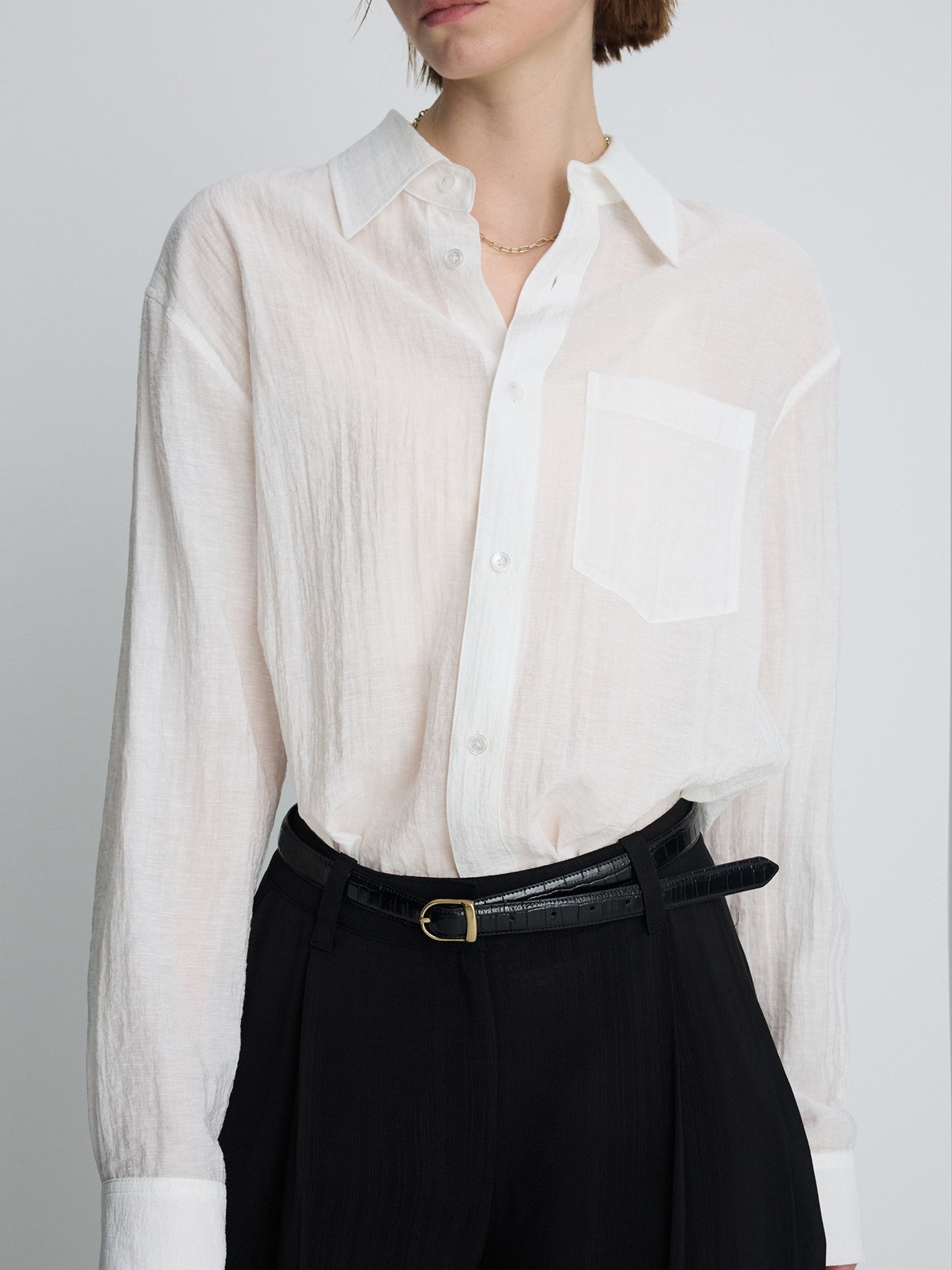 Tonywack - Linen Relaxed Fit Shirt (Off White) product image 3 | TRAB K-Fashion Australia
