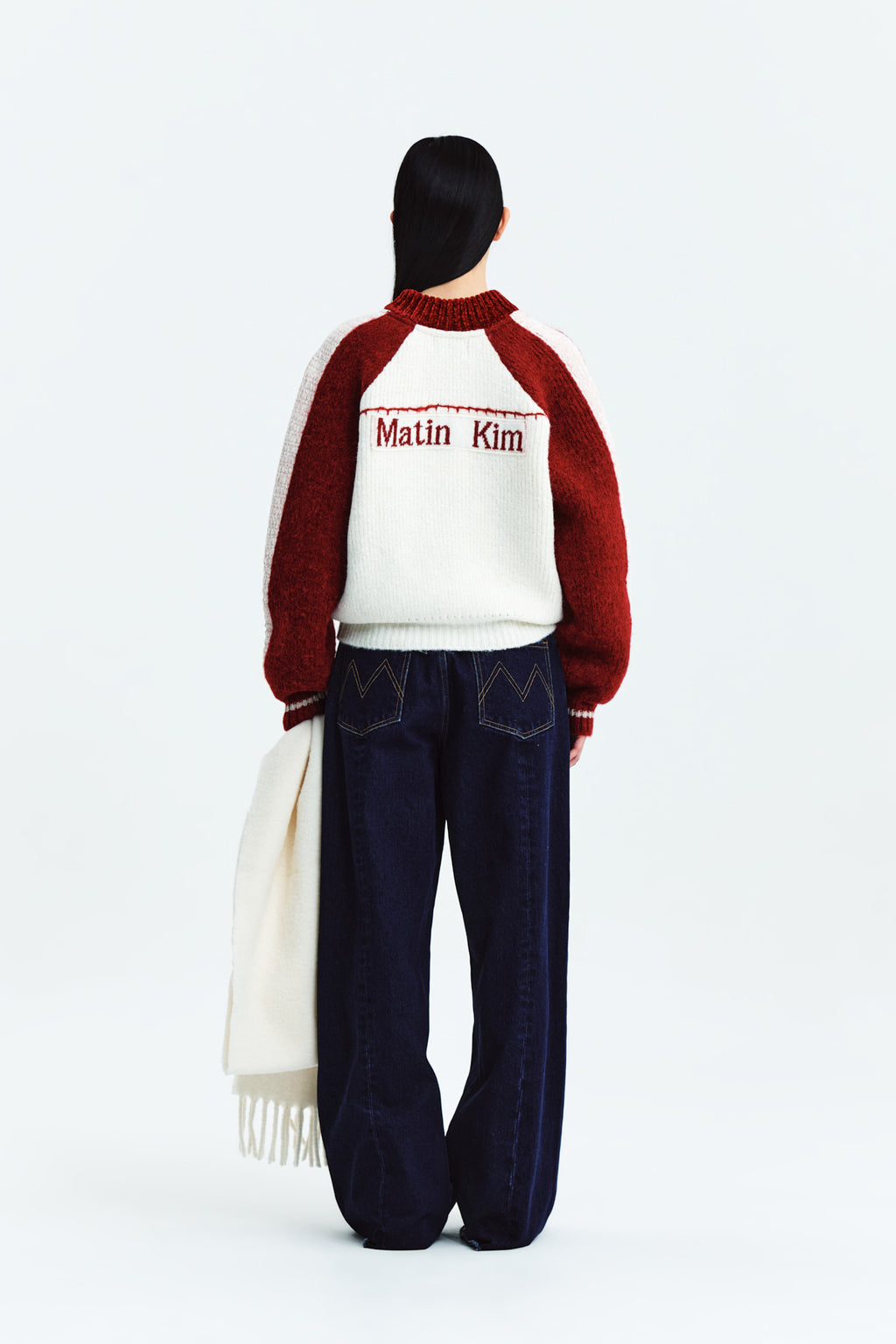 Matin Kim - Tuck Point Wide Denim Pants (Navy) product image 7 | TRAB K-Fashion Australia