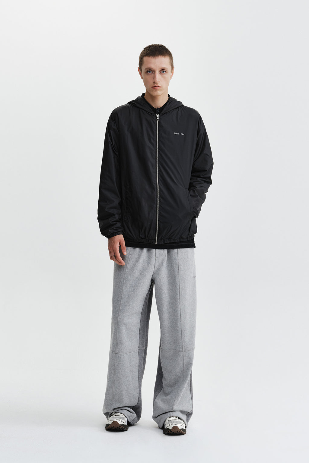 Matin Kim - Double Face Hoody Zip Up (Black) product image 13 | TRAB K-Fashion Australia