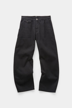 Coor - Cinched Back Embossed Washed Curved Pants (Washed Black) product image 1 | TRAB K-Fashion Australia