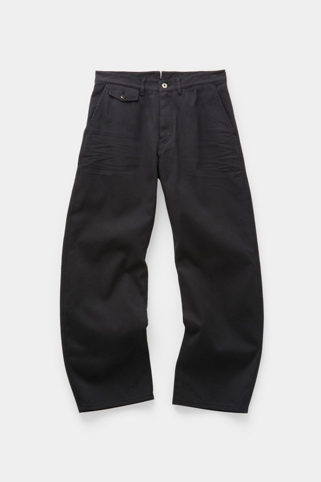 Coor - Cinched Back Embossed Washed Curved Pants (Washed Black) product image 1 | TRAB K-Fashion Australia