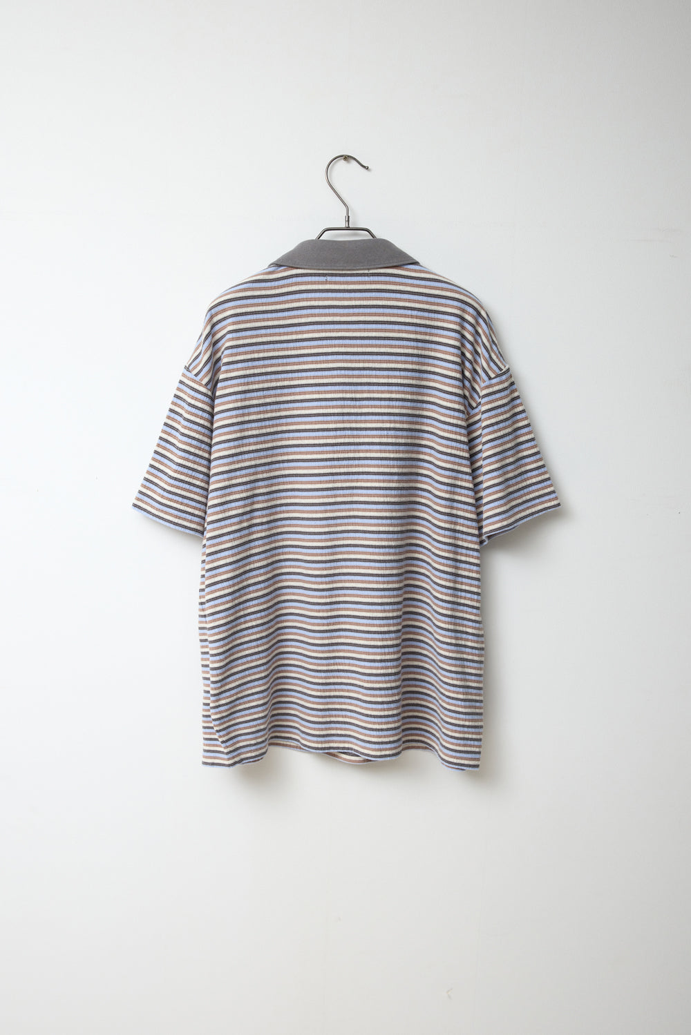 Hatchingroom - Stripe Polo Tee (Grey) product image 2 | TRAB K-Fashion Australia