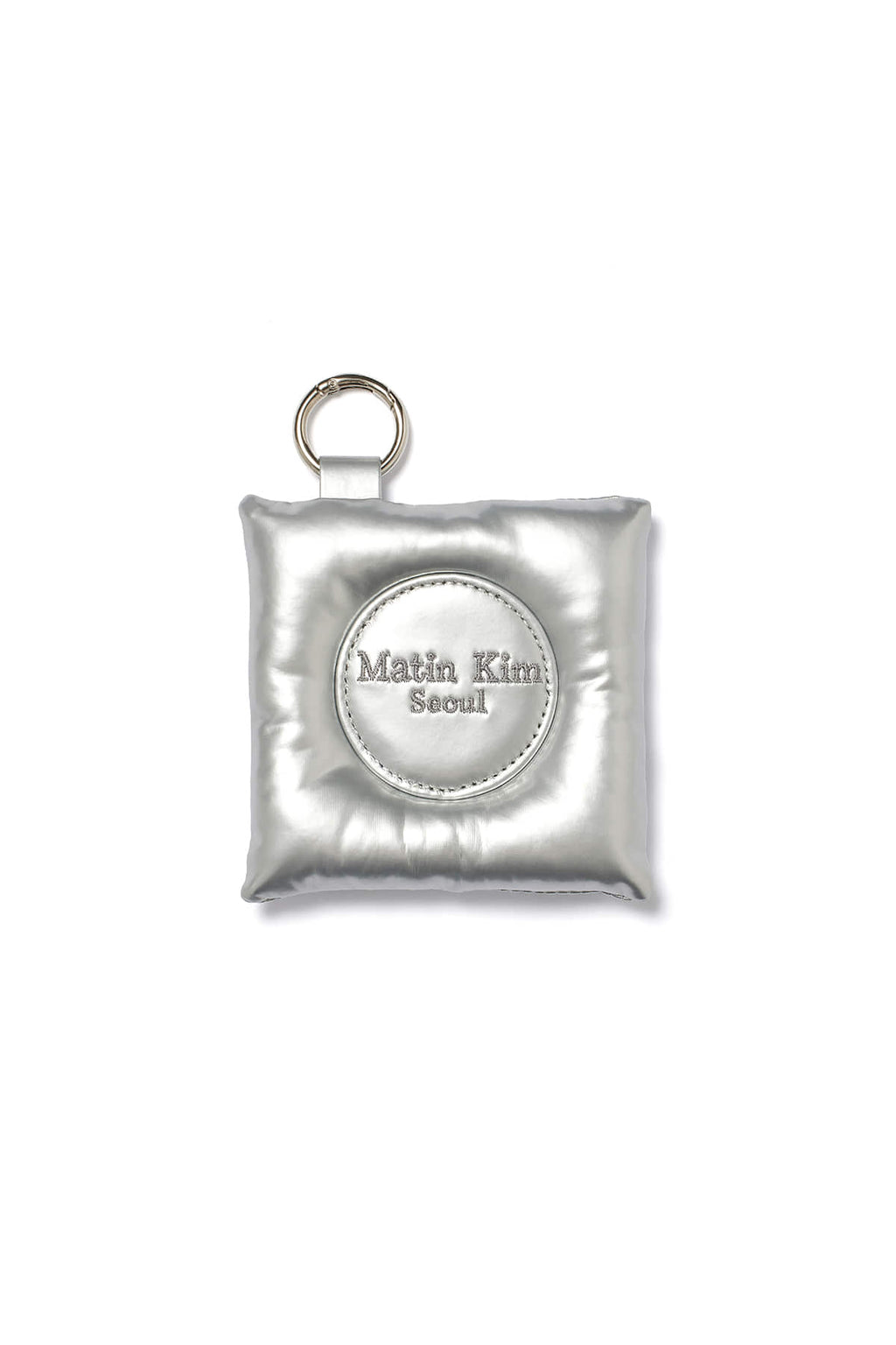 Matin Kim - Puffer Square Mirror Keyring (Silver) product image 1 | TRAB K-Fashion Australia