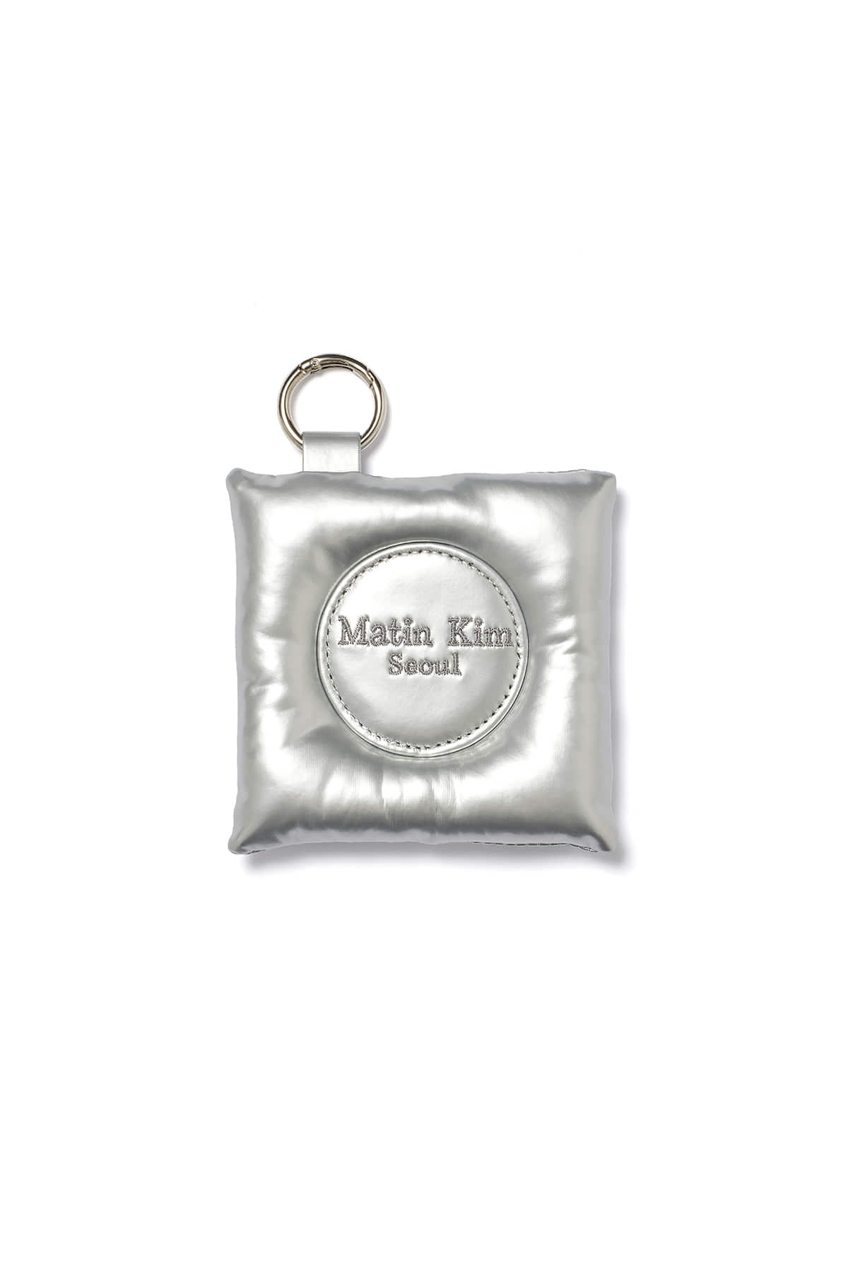 Matin Kim - Puffer Square Mirror Keyring (Silver) product image 1 | TRAB K-Fashion Australia