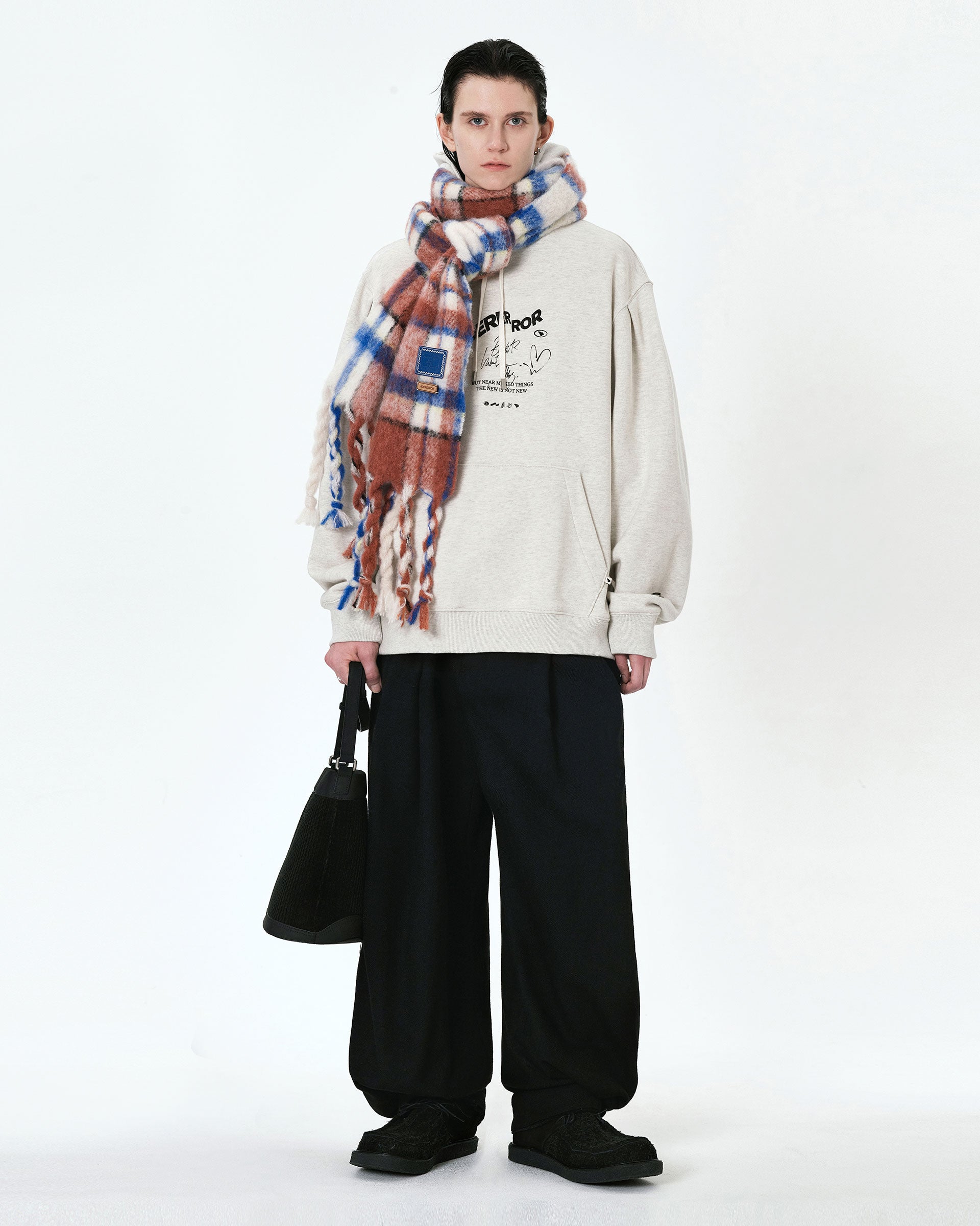 Ader Error - Caner logo hoodie (Oatmeal) product image 1 | TRAB K-Fashion Australia