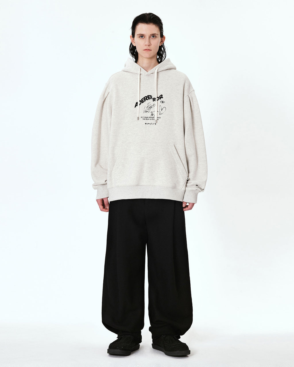 Ader Error - Caner logo hoodie (Oatmeal) product image 3 | TRAB K-Fashion Australia