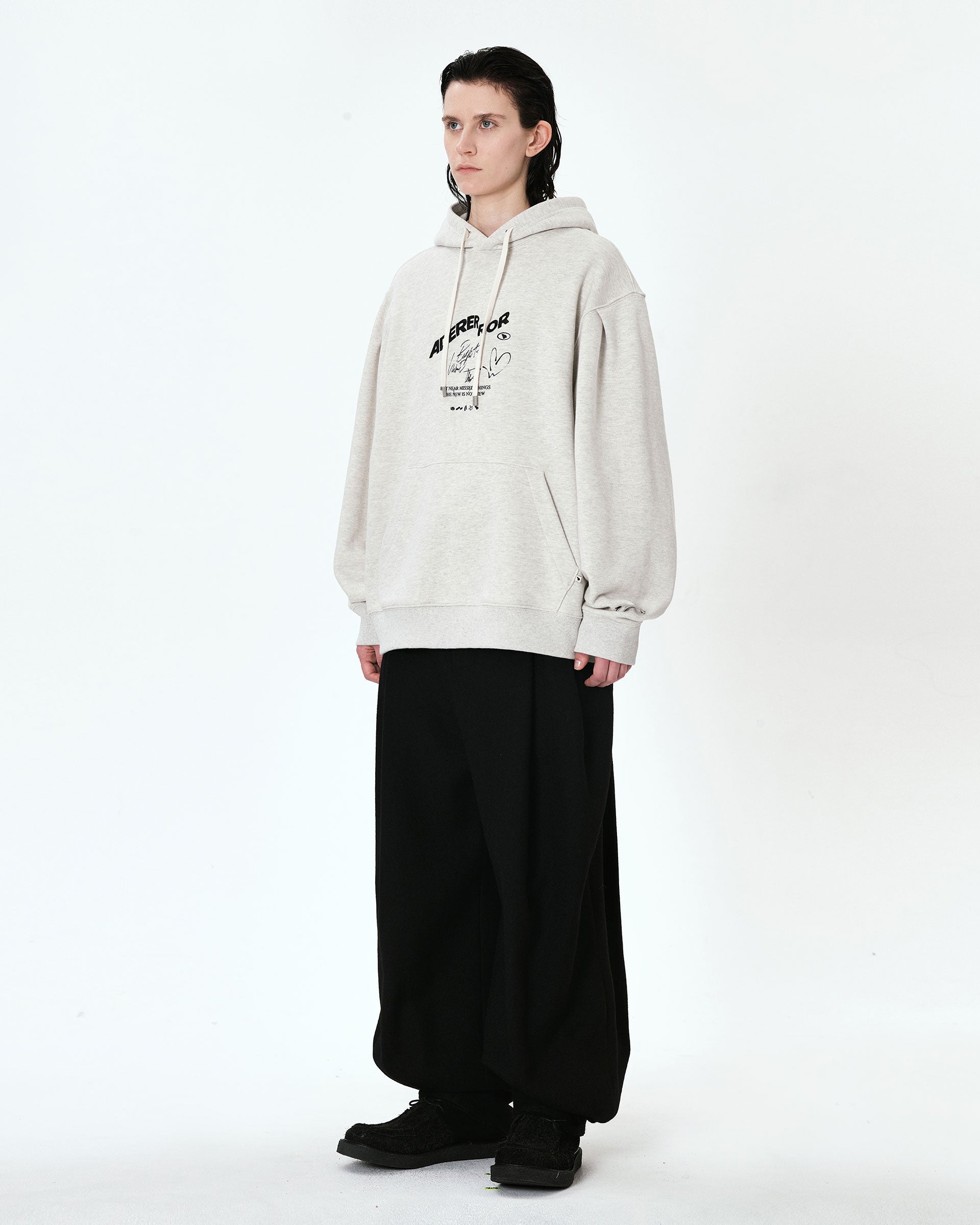 Ader Error - Caner logo hoodie (Oatmeal) product image 4 | TRAB K-Fashion Australia