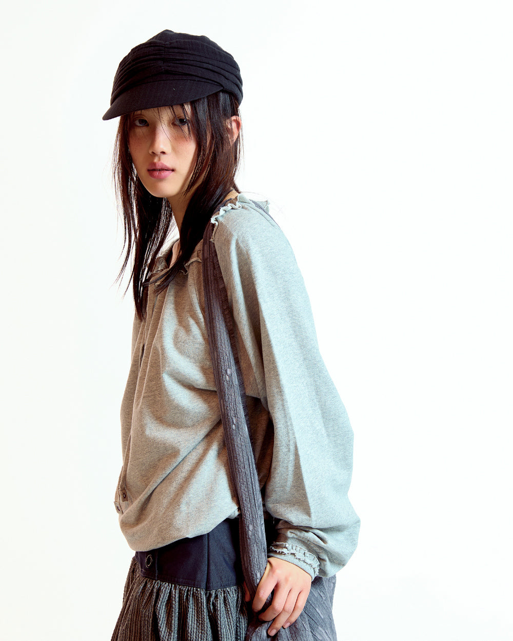 Coyseio - Drawstring Long Sleeve (Melange Grey) product image 6 | TRAB K-Fashion Australia