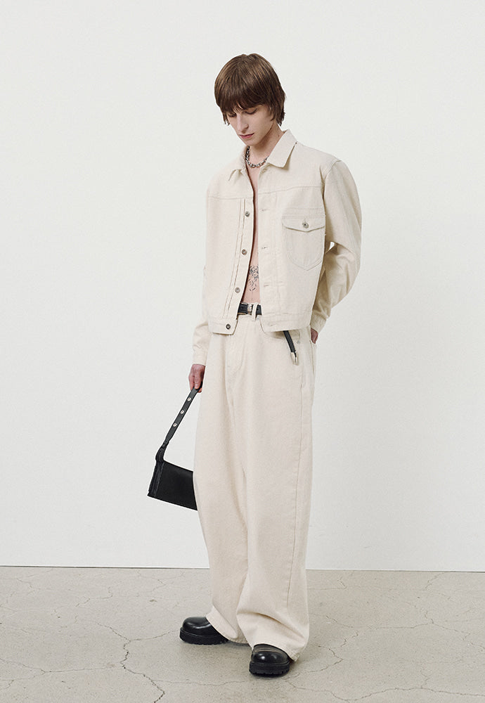 Tonywack - Denim Trucker Jacket 01 (Ecru) product image 4 | TRAB K-Fashion Australia