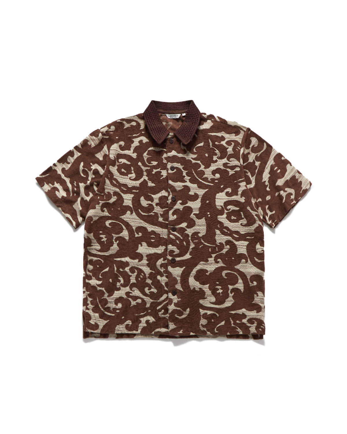 Eastlogue - Textured Collar Shirt (Brown Jacquard) product image 5 | TRAB K-Fashion Australia