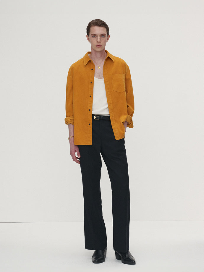 Tonywack - Washed Corduroy Distressed Shirt (Mustard) product image 1 | TRAB K-Fashion Australia