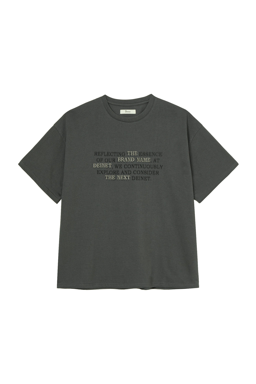 Deinet - Lettering T-Shirt (Charcoal) product image 1 | TRAB K-Fashion Australia