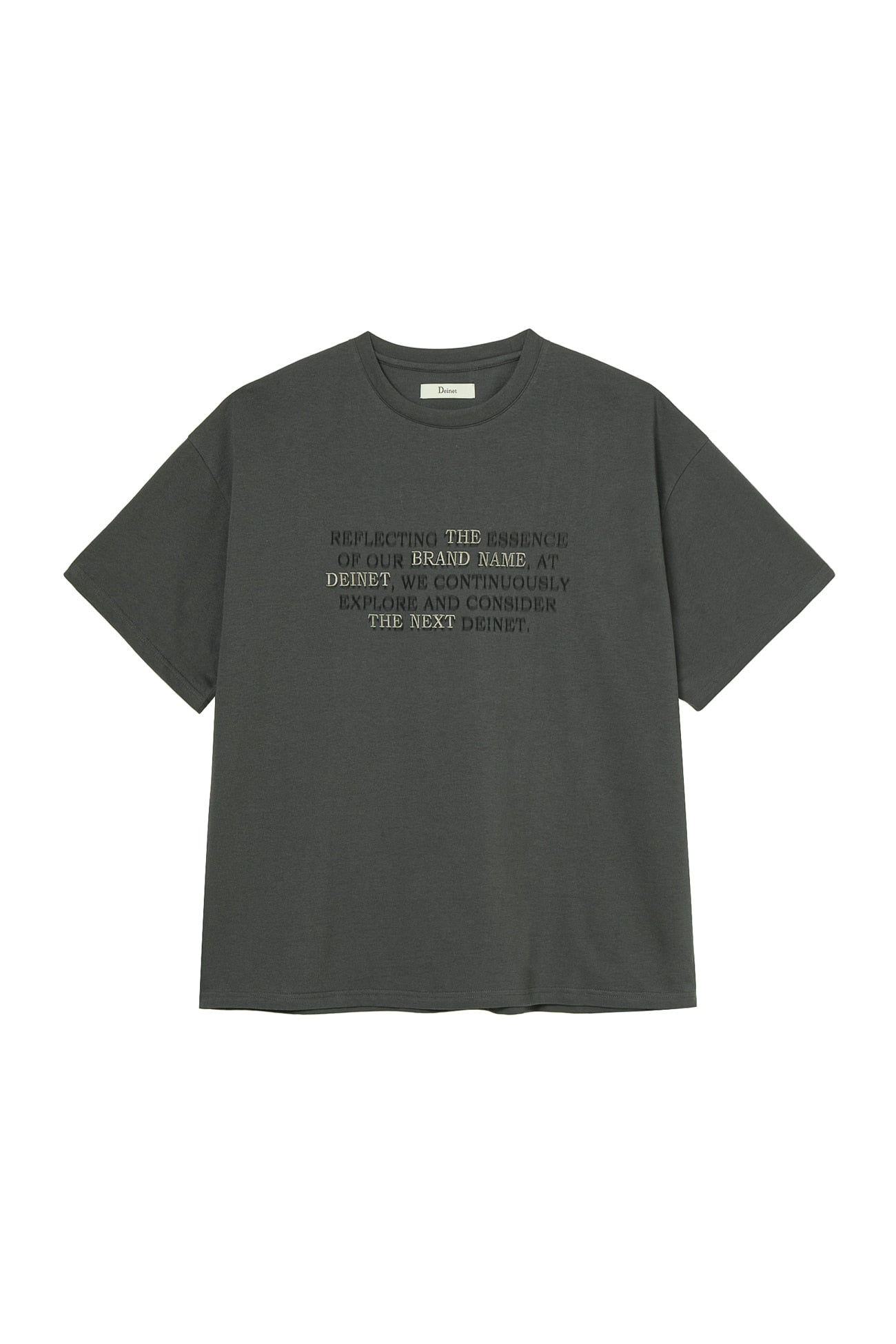 Deinet - Lettering T-Shirt (Charcoal) product image 1 | TRAB K-Fashion Australia