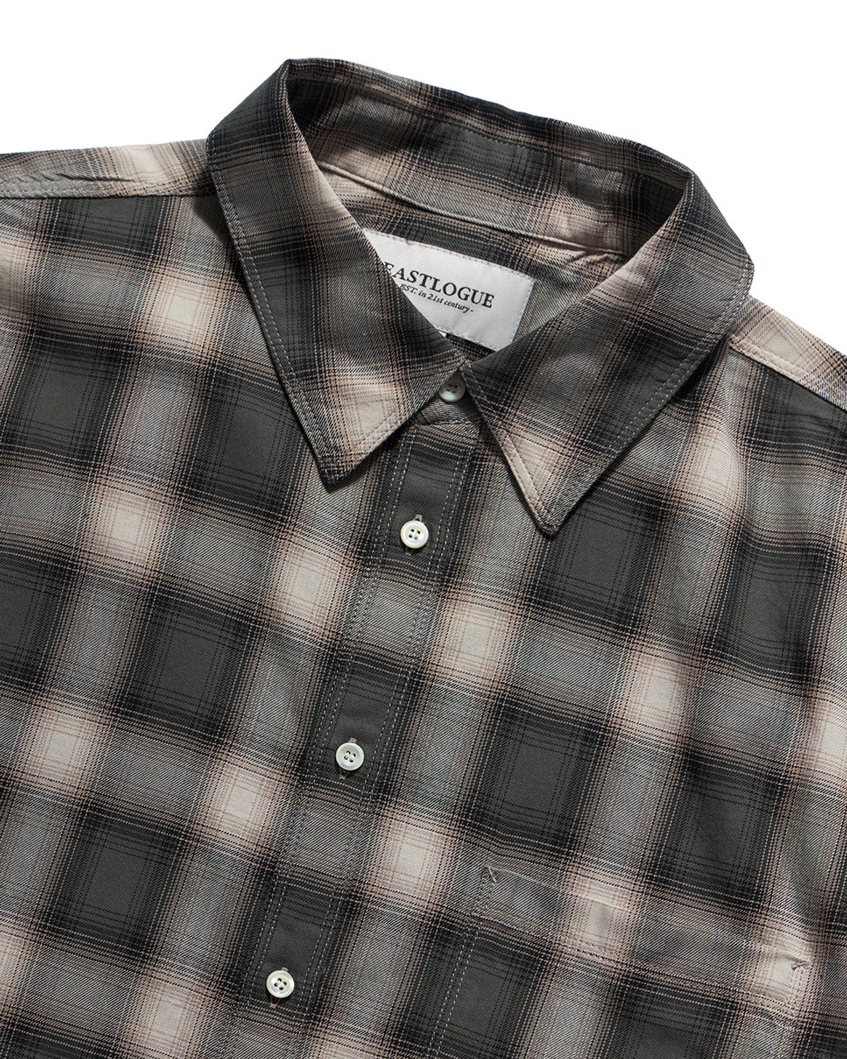 Eastlogue - Workaday Half Shirts (Green Ombre Check) product image 3 | TRAB K-Fashion Australia