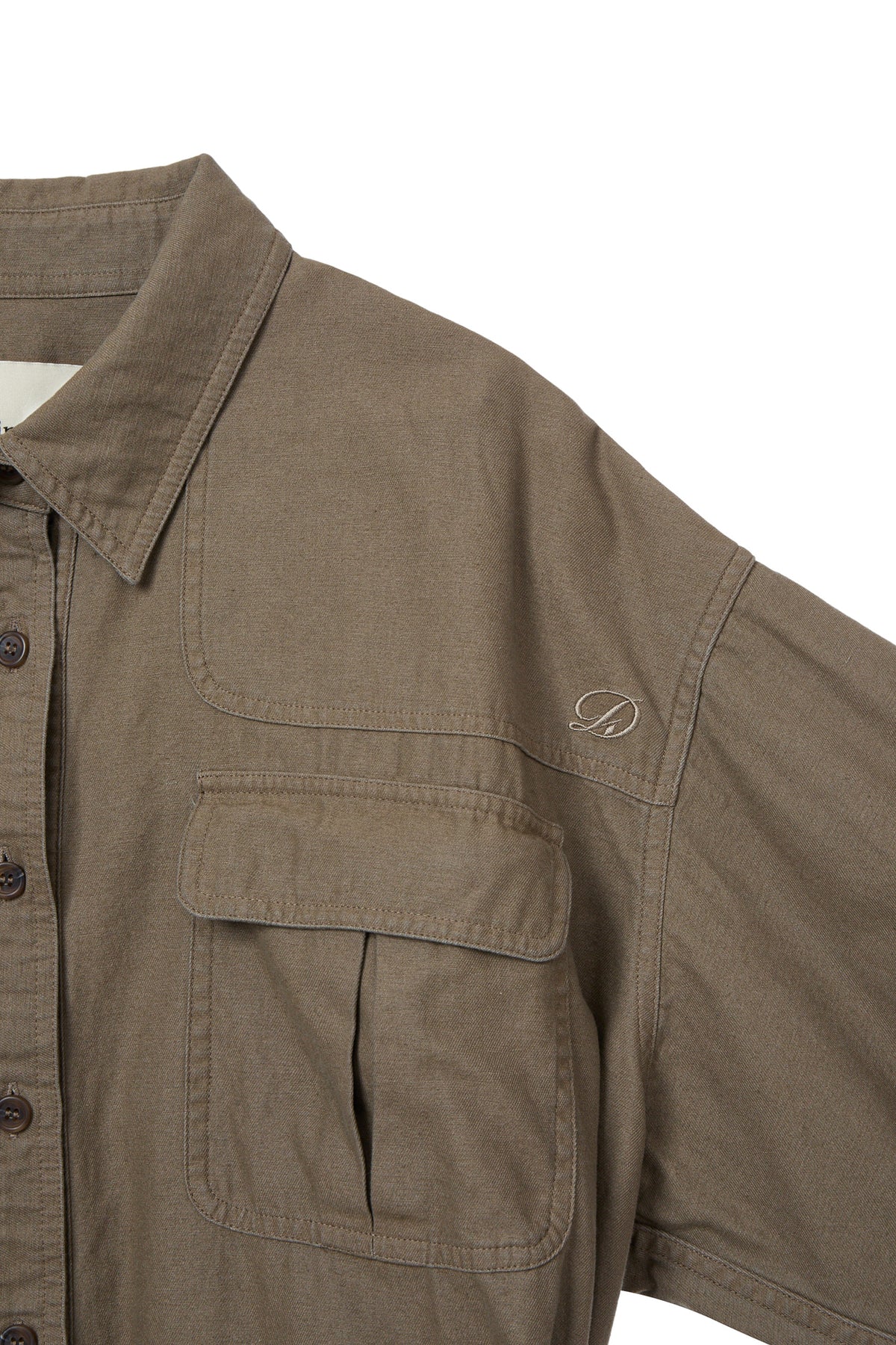 Deinet - Frayed Cotton Shirt (Brown) product image 4 | TRAB K-Fashion Australia