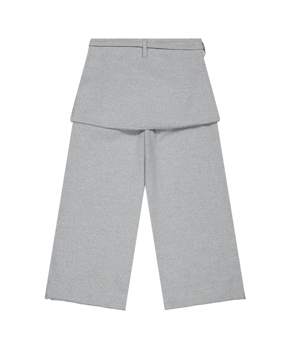 Coyseio - Soft Cropped Skirt Pants (Melange Grey) product image 11 | TRAB K-Fashion Australia