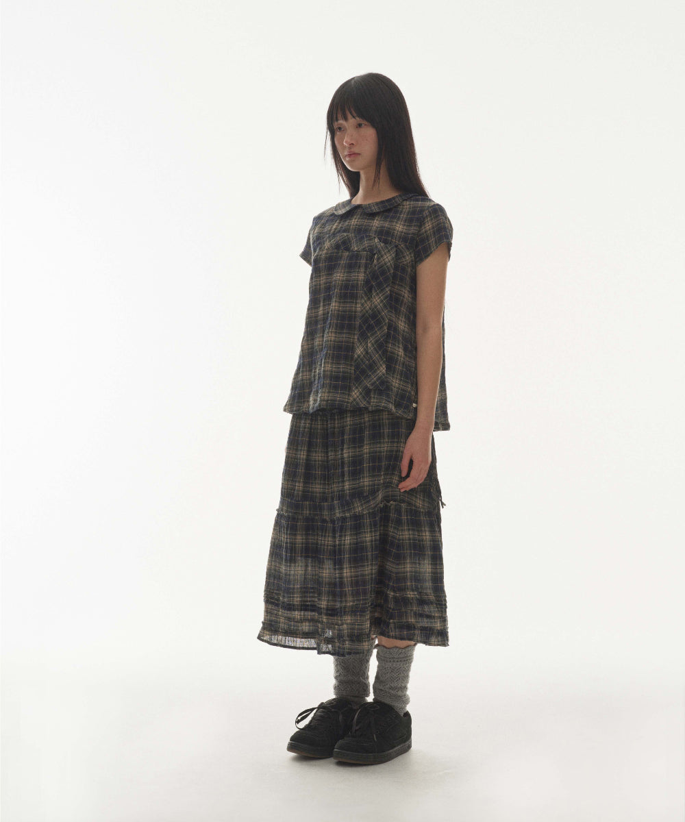 Coyseio - Shirring Midi Skirt Check product image 8 | TRAB K-Fashion Australia