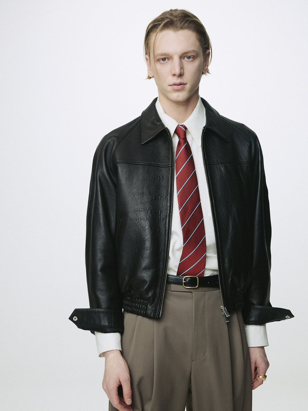 Tonywack - Vintage Lamb Leather Bomber Jacket (Black) product image 5 | TRAB K-Fashion Australia