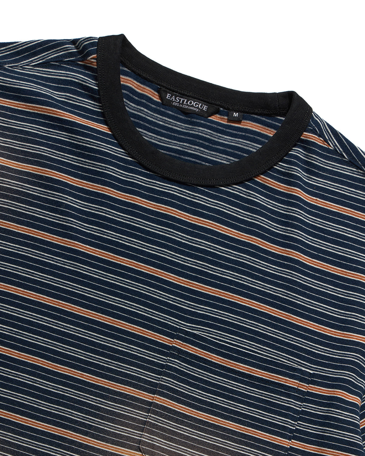 Eastlogue - Bleached Stripe T-shirts (Navy & Brown Stripe) product image 9 | TRAB K-Fashion Australia