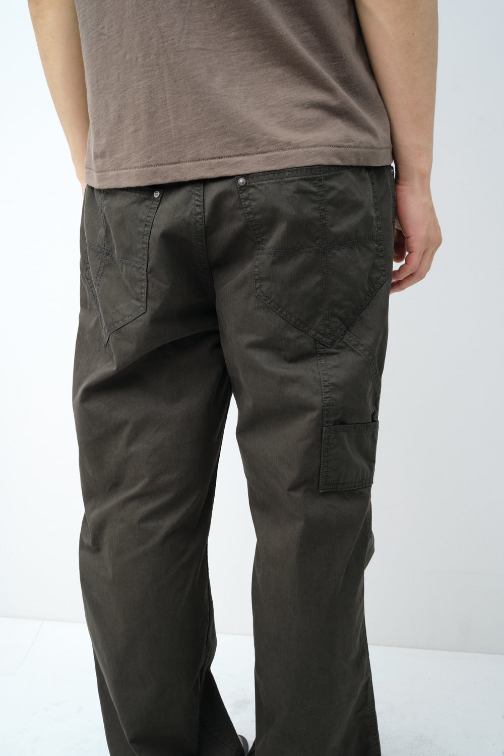 Hatchingroom - Shield Pants Herringbone Stripe (Dyed Dark Khaki) product image 9 | TRAB K-Fashion Australia