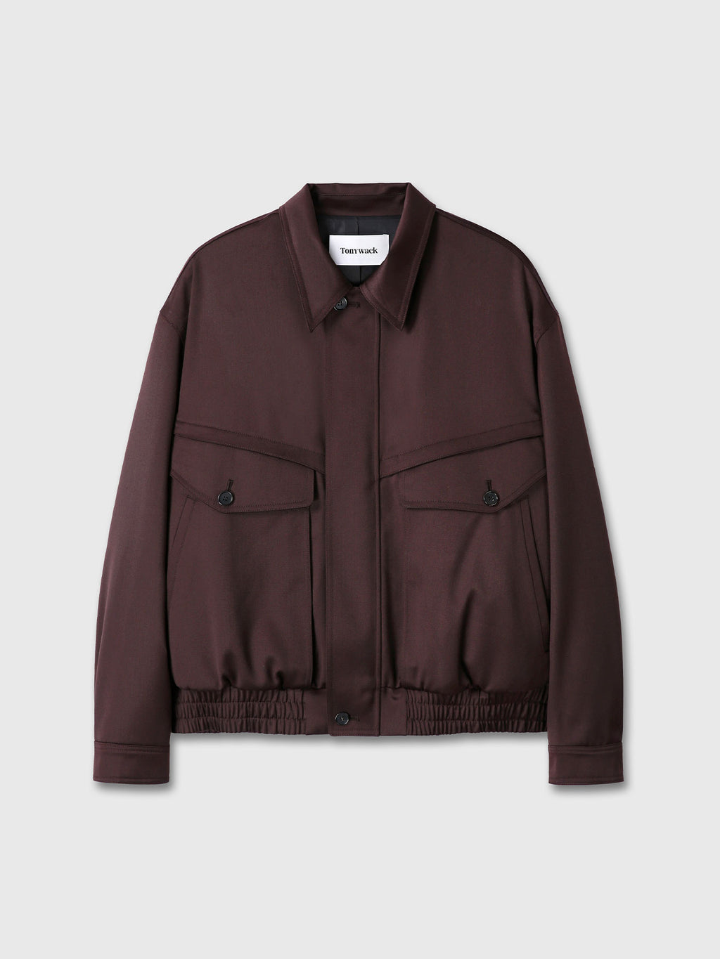 Tonywack - Wool Viscose Oversized Bomber Jacket (Dark Burgundy) product image 12 | TRAB K-Fashion Australia