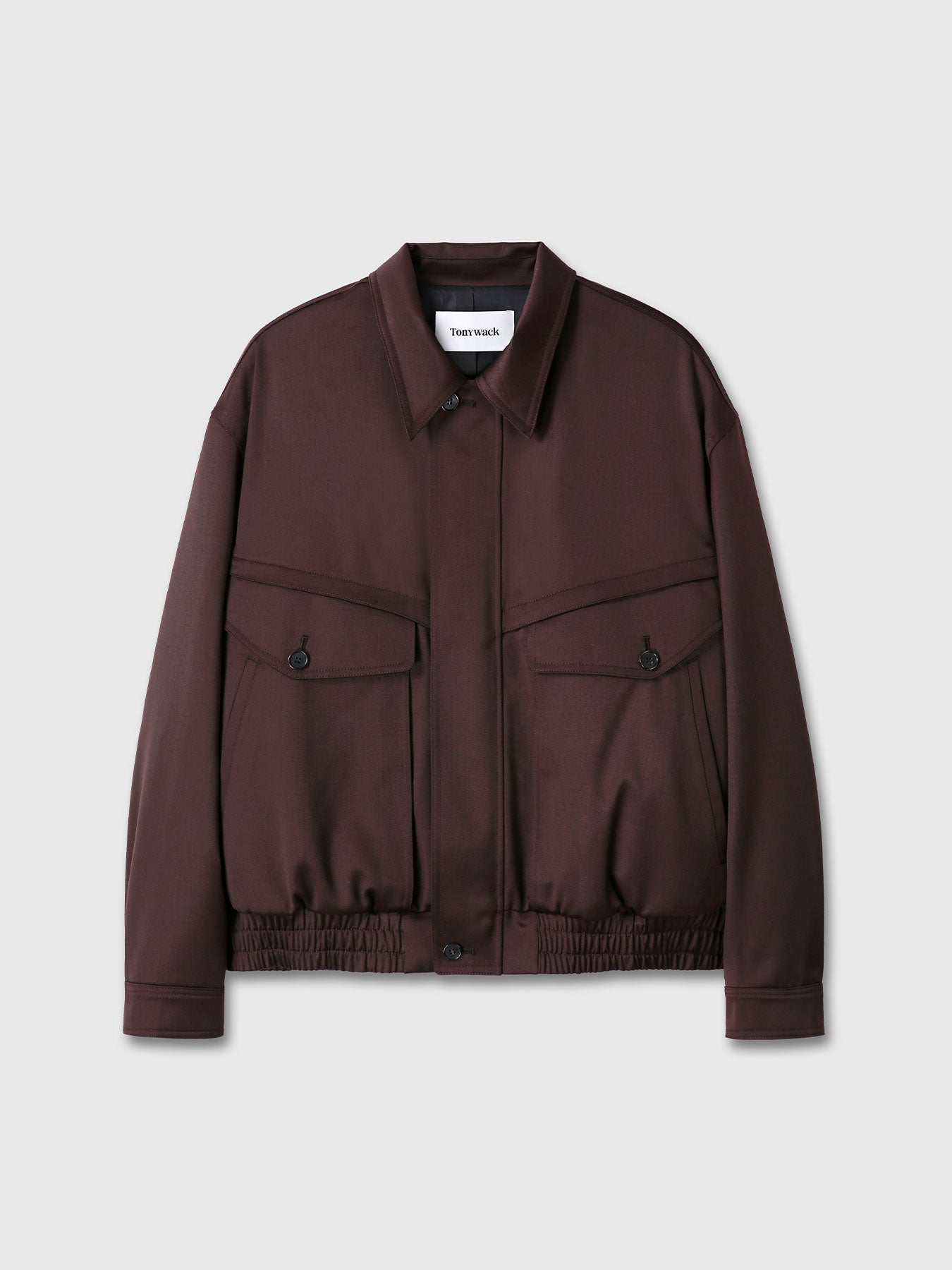 Tonywack - Wool Viscose Oversized Bomber Jacket (Dark Burgundy) product image 12 | TRAB K-Fashion Australia