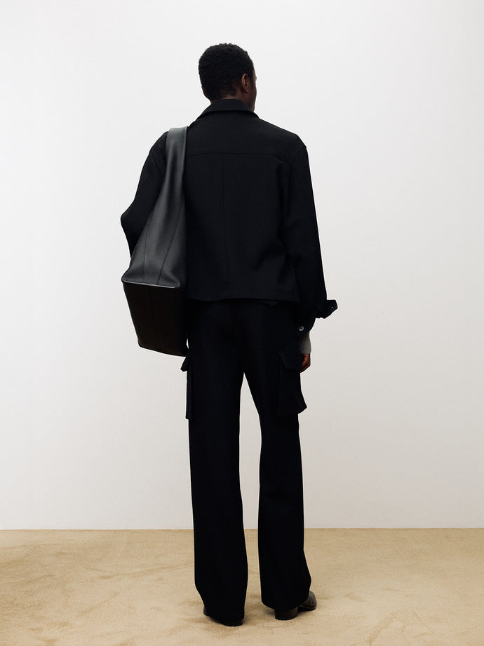 Tonywack - Textured Wool Shirt Blouson (Black) product image 4 | TRAB K-Fashion Australia