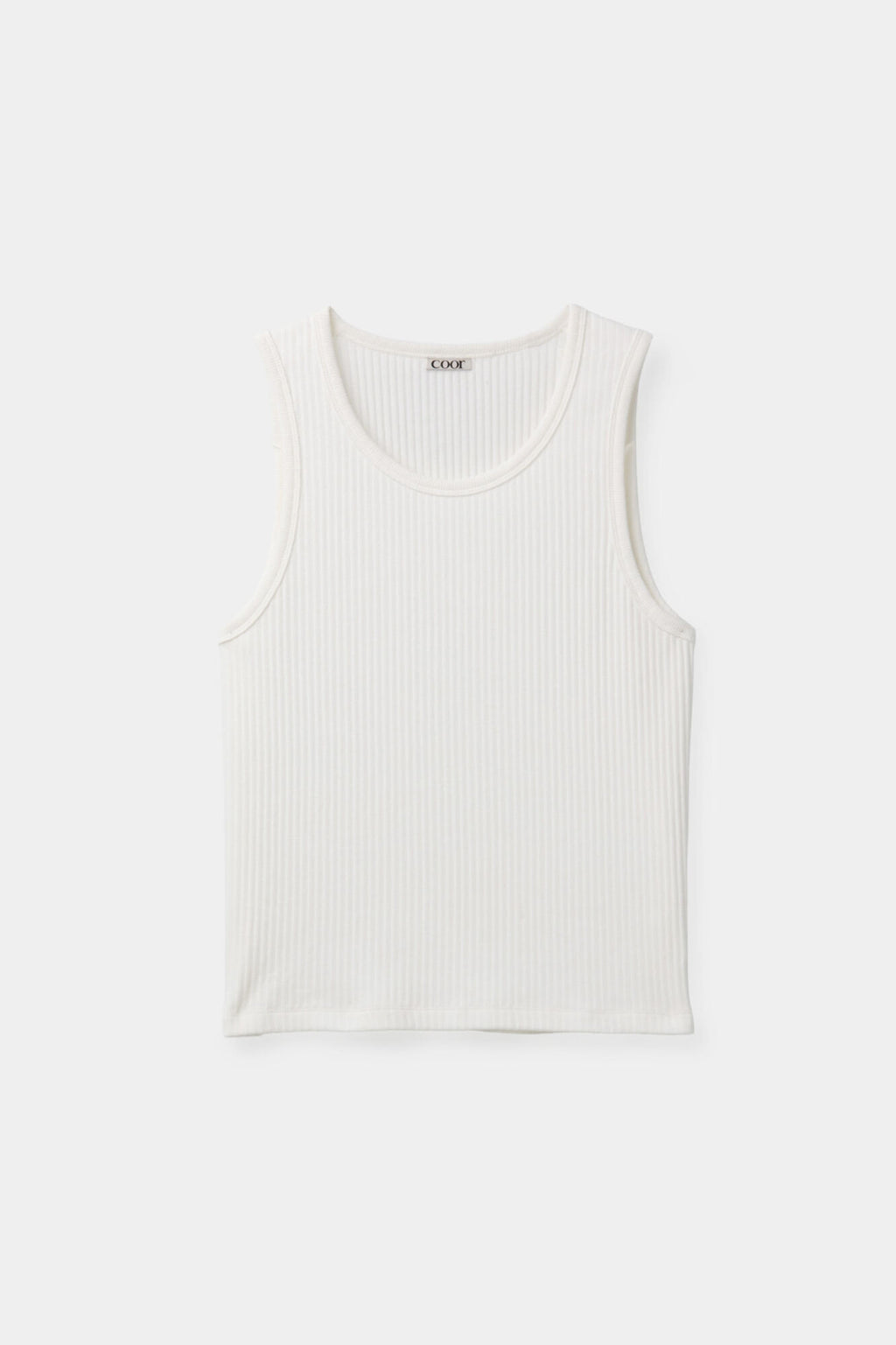 Coor - Scoop-Neck Ribbed Sleeveless (White) product image 1 | TRAB K-Fashion Australia