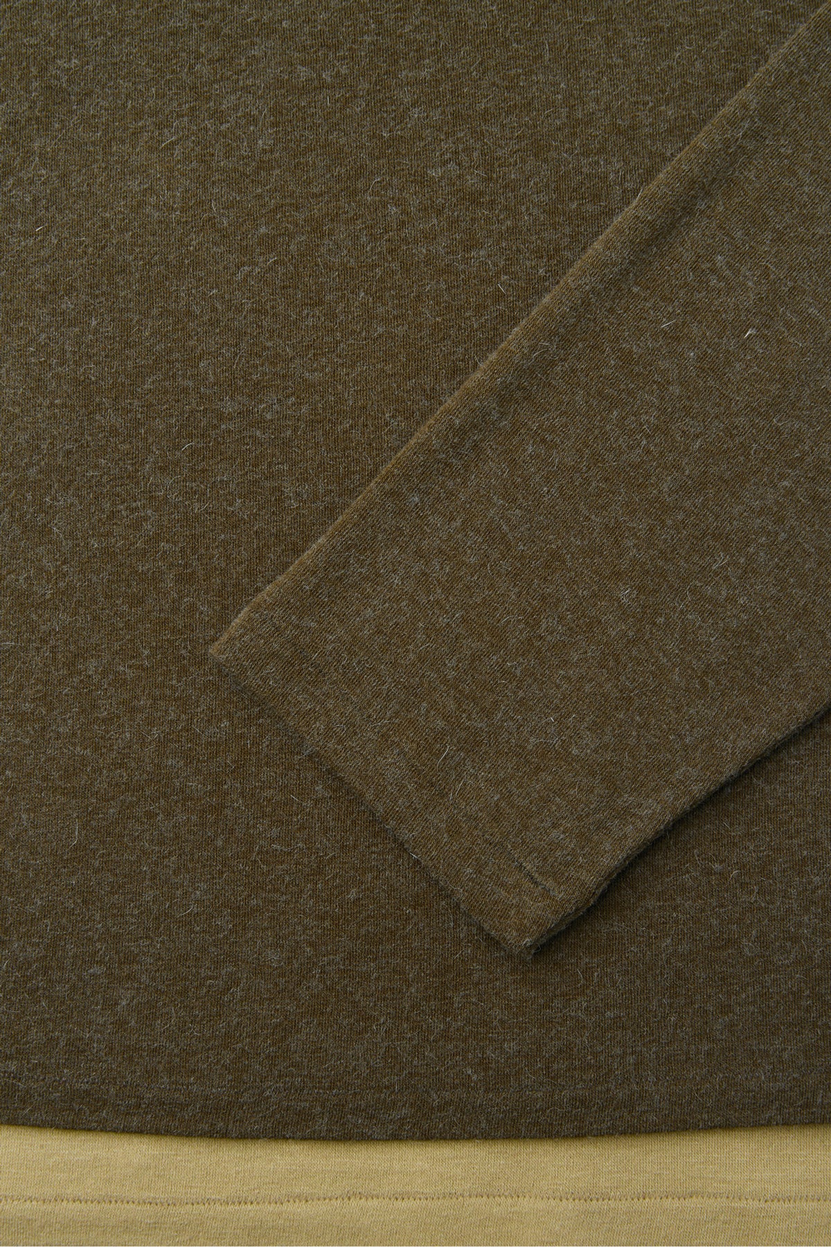 Coor - Hairy Henley Neck Layered T-Shirt (Khaki Green) product image 6 | TRAB K-Fashion Australia